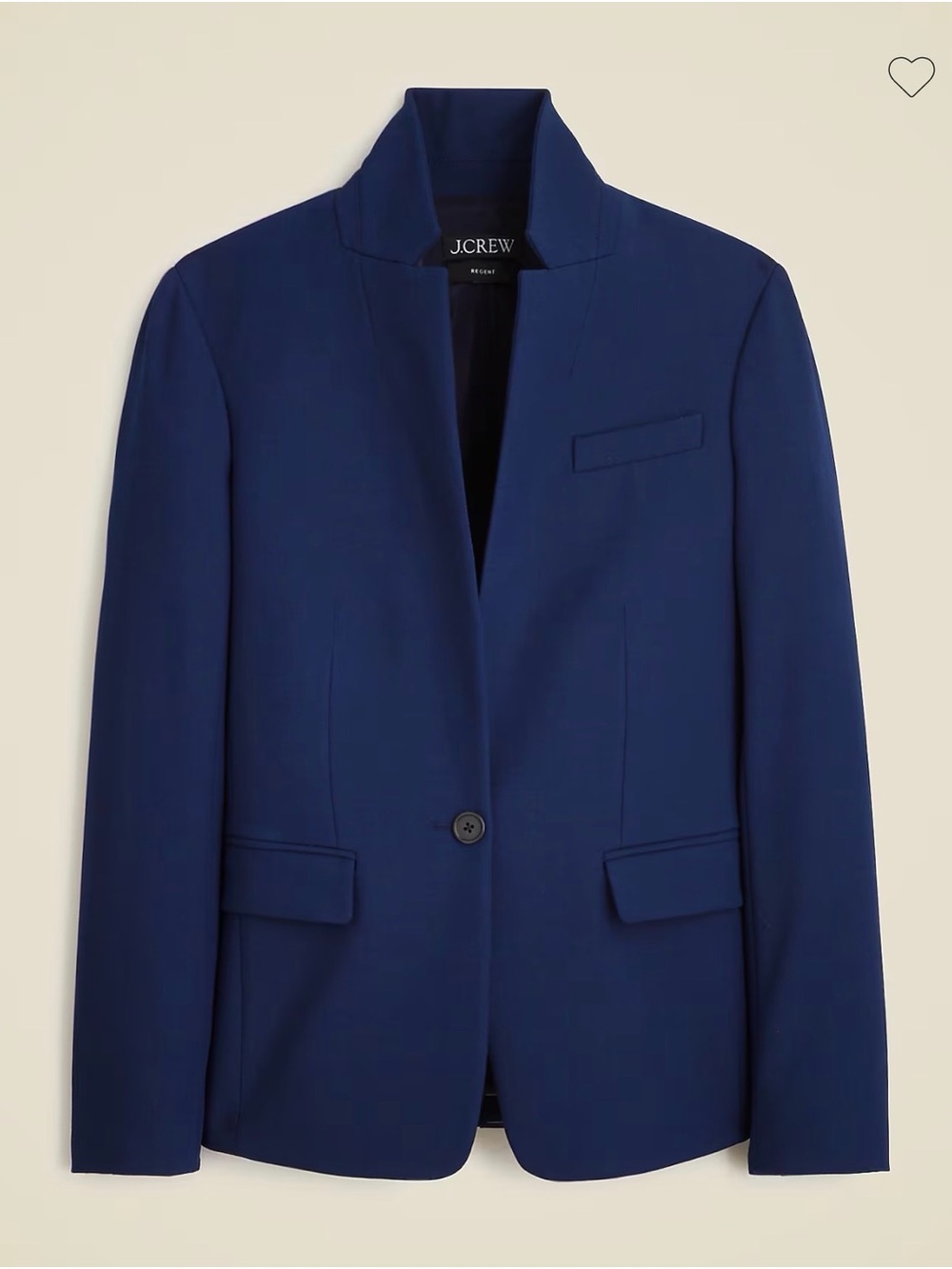 J. Crew Women's Deep Navy Single-Button Blazer